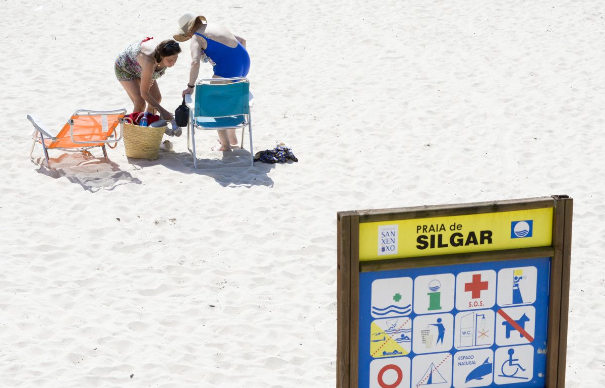 Bañistas en Silgar