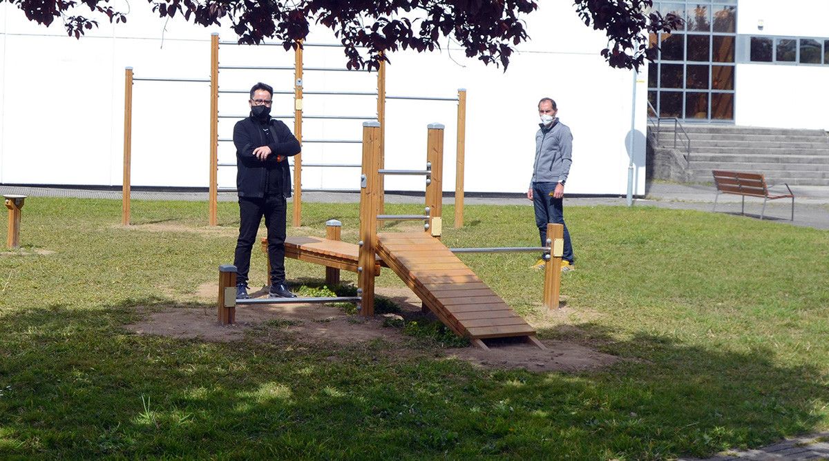 Parque de calistenia en el campus de Pontevedra