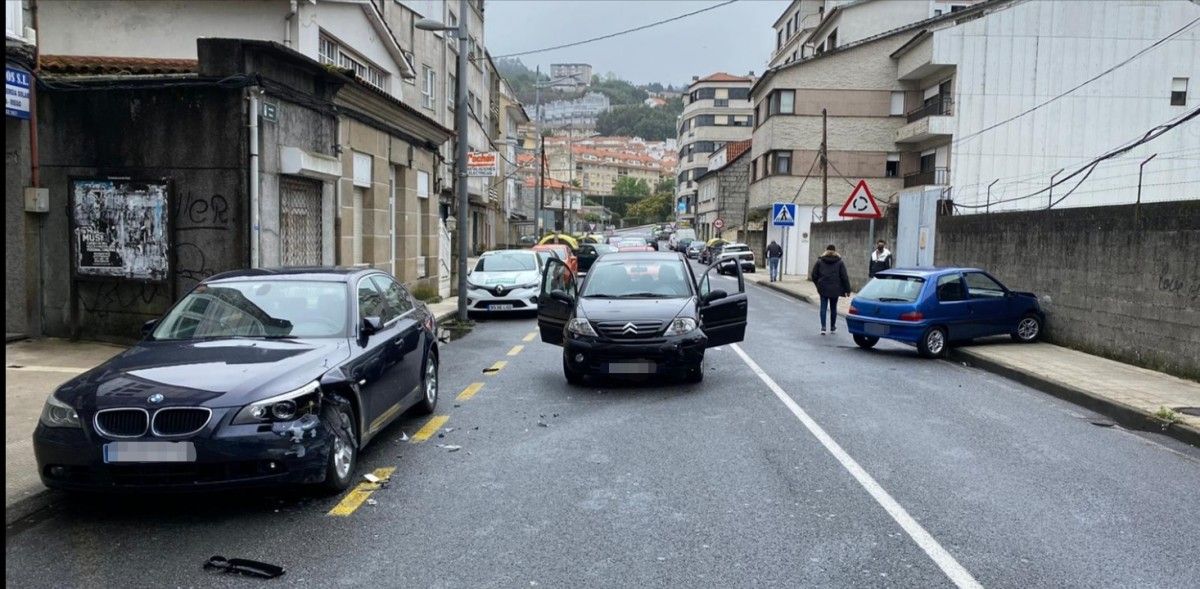 Accidente con alcoholemia positiva en Poio