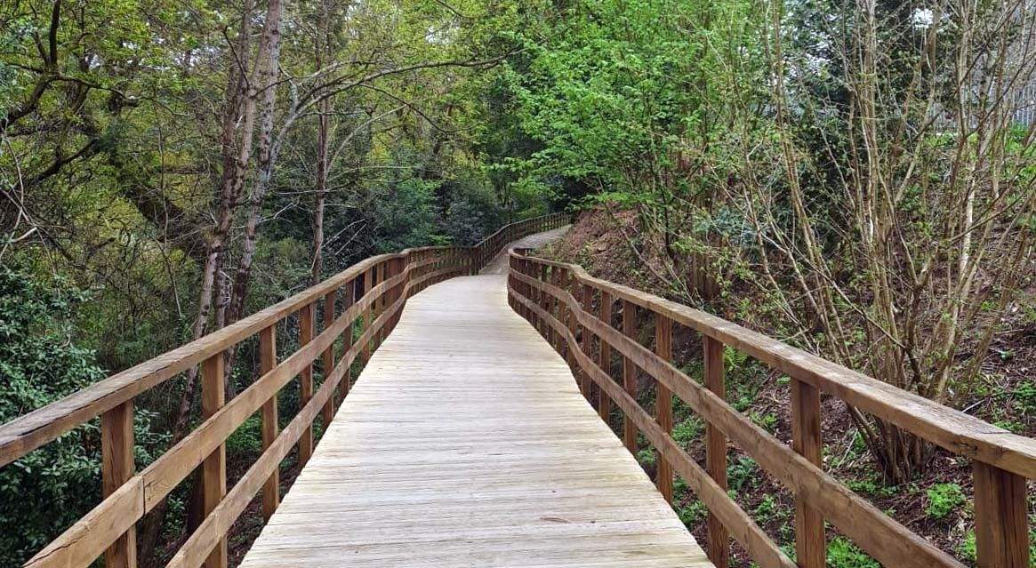 Pasarela en la senda fluvial del Lérez