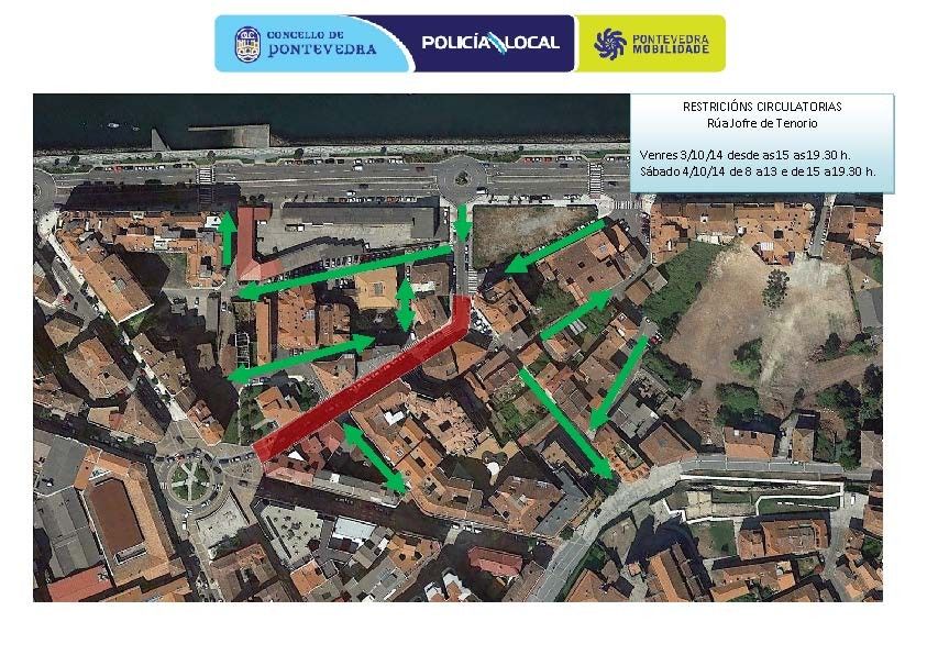 Plan de tráfico para las obras de asfaltado de Jofre de Tenorio