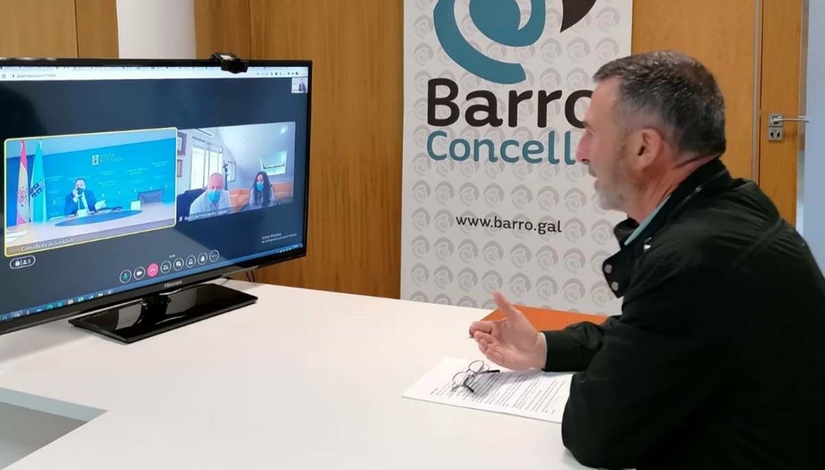 Xuntanza telemática do alcalde de Barro co conselleiro de Sanidade
