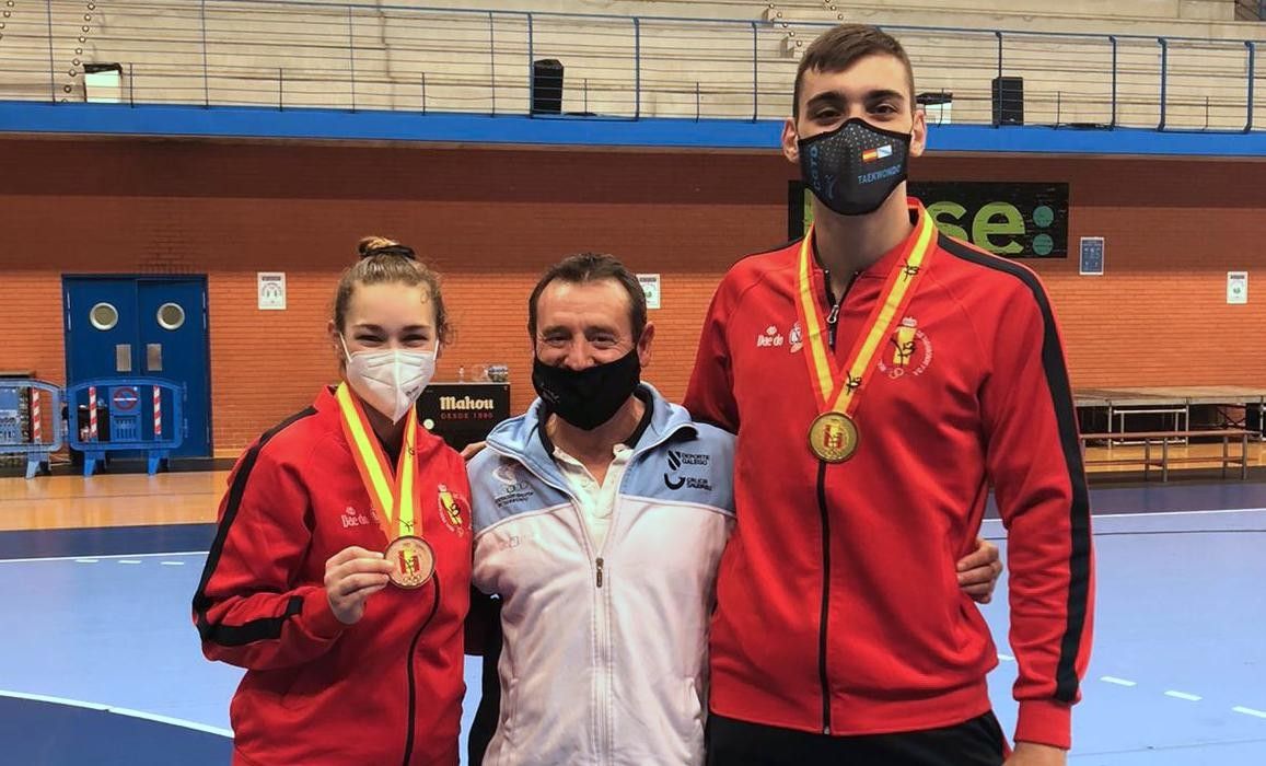 Arlet Ortiz e Iván García no Open de España de taekwondo celebrado en Benidorm