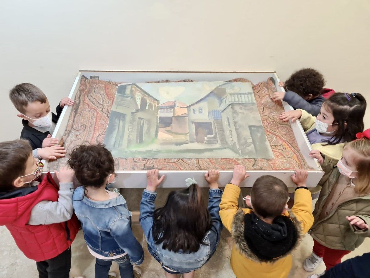 O alumnado da Escola Infantil O Grupo visita o Museo Manuel Torres