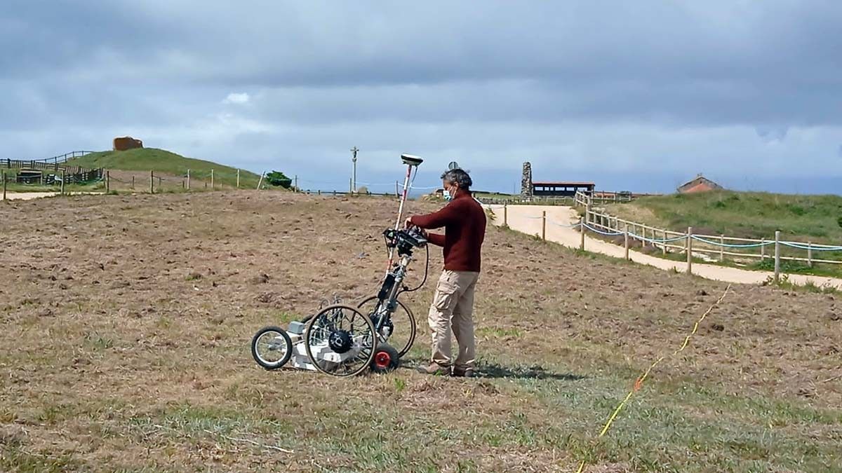 Xeorradar no xacemento da Lanzada 
