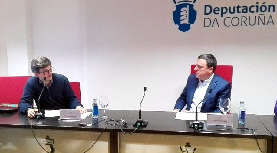 O director xeral de Política Rexional e Urbana da Comisión Europea, Enrico Marescotti, con Valentín González, presidente da Deputación da Coruña