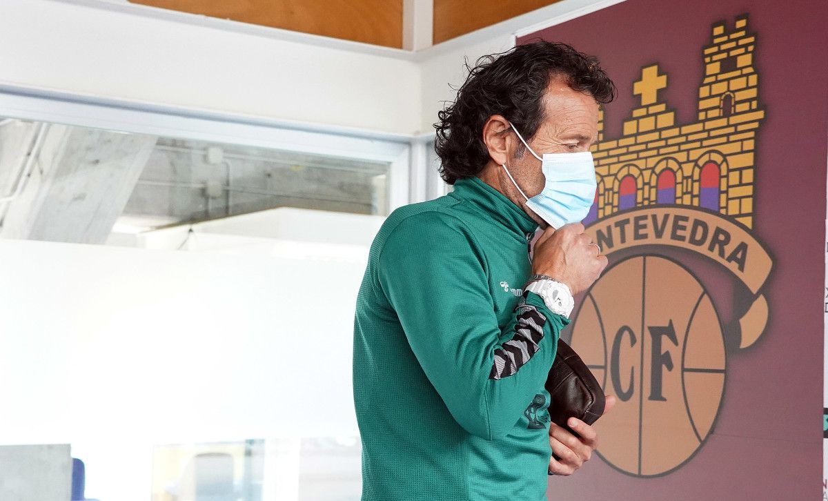 Luisito, en la sala de prensa del Estadio Municipal de Pasarón