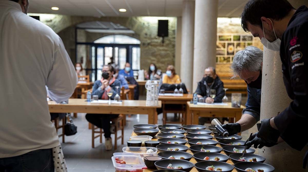'Showcooking' do evento saborEarte na azucreira de Portas