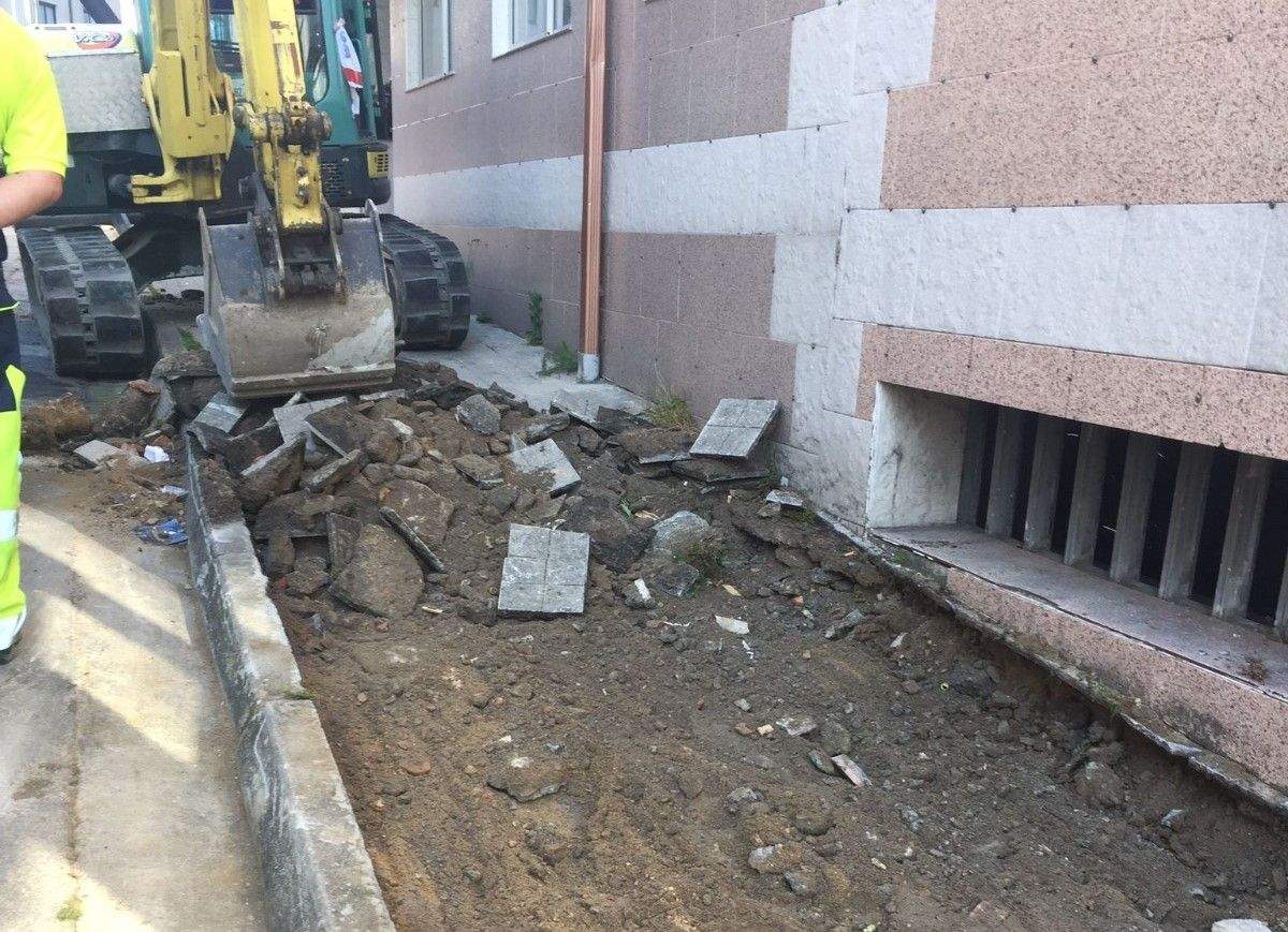 Obras en la calle Alcalde García Filgueira
