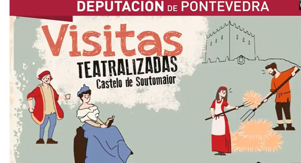 Imagen promocional de las visitas teatralizadas al Castelo de Soutomaior