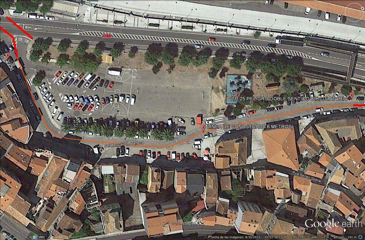 Desvío provisional do tráfico