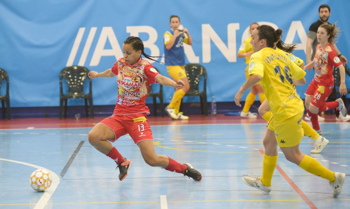 Dani Sousa, no partido entre o Poio Pescamar e Alcorcón na Seca