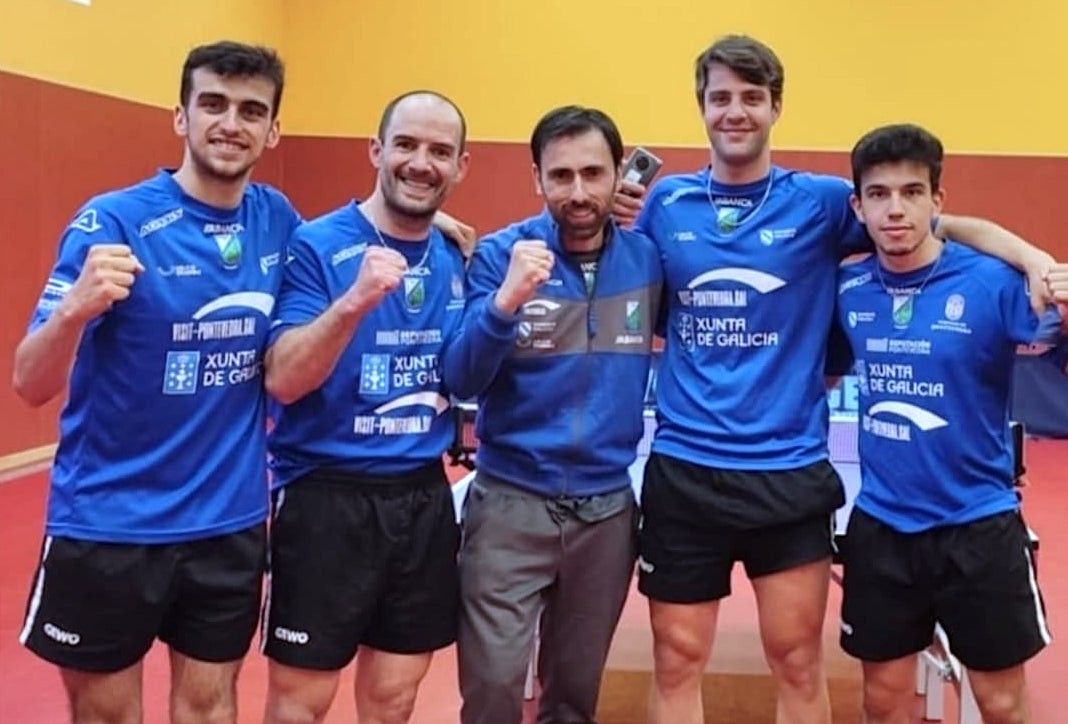 O Tenis de Mesa Monte Porreiro celebra a súa permanencia na Superdivisión masculina