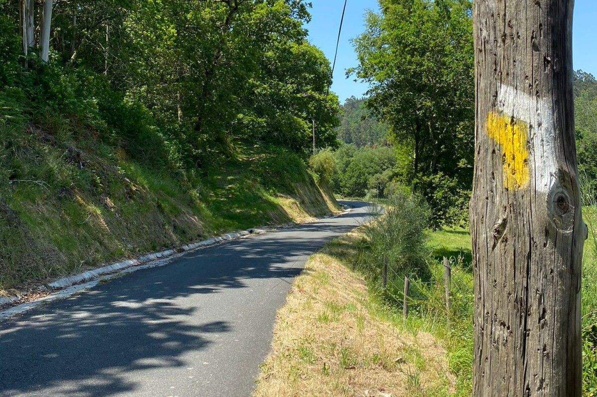 Sinalización na ruta de senderismo Frei Martín Sarmiento