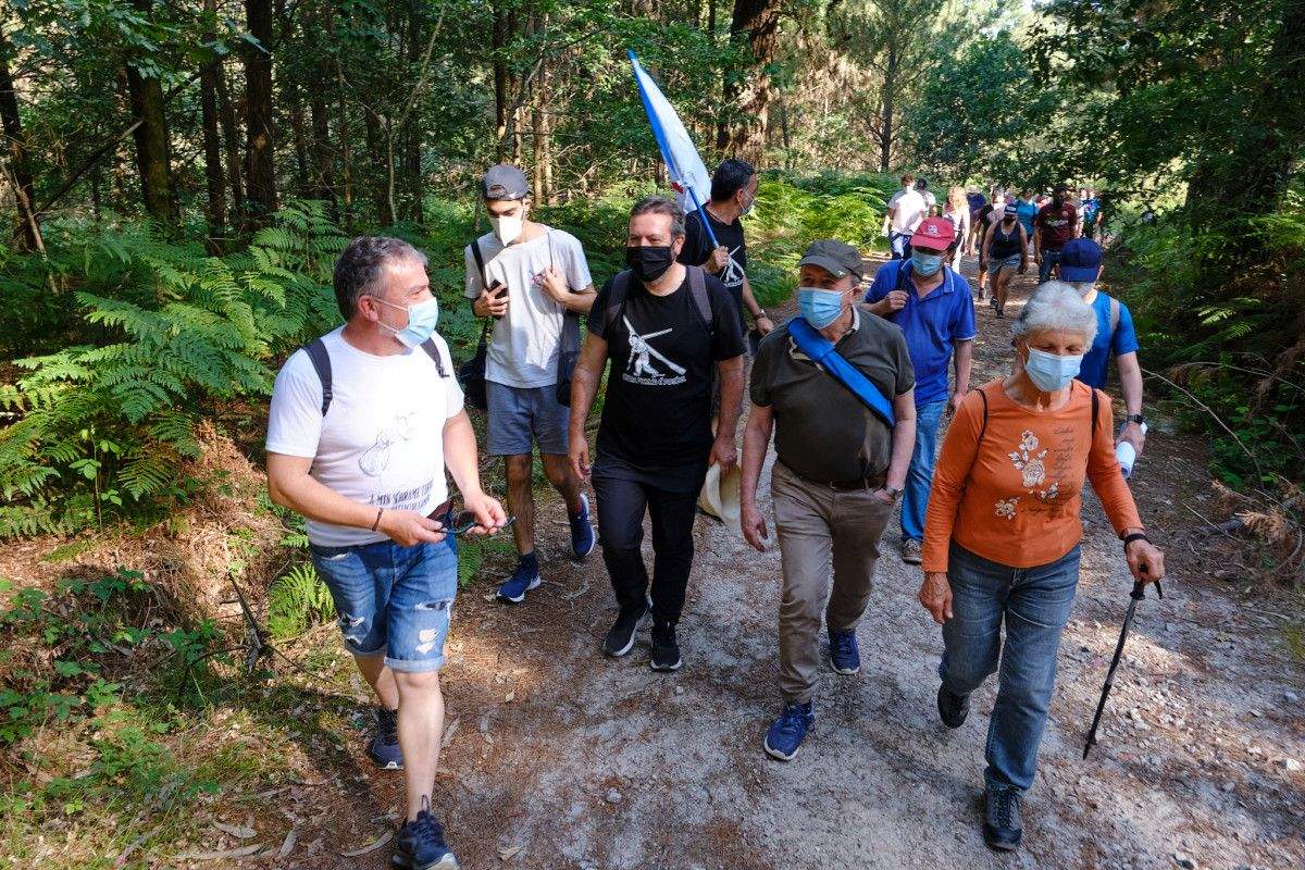 Luís Bara, deputado do BNG no Parlamento de Galicia, participou na marcha
