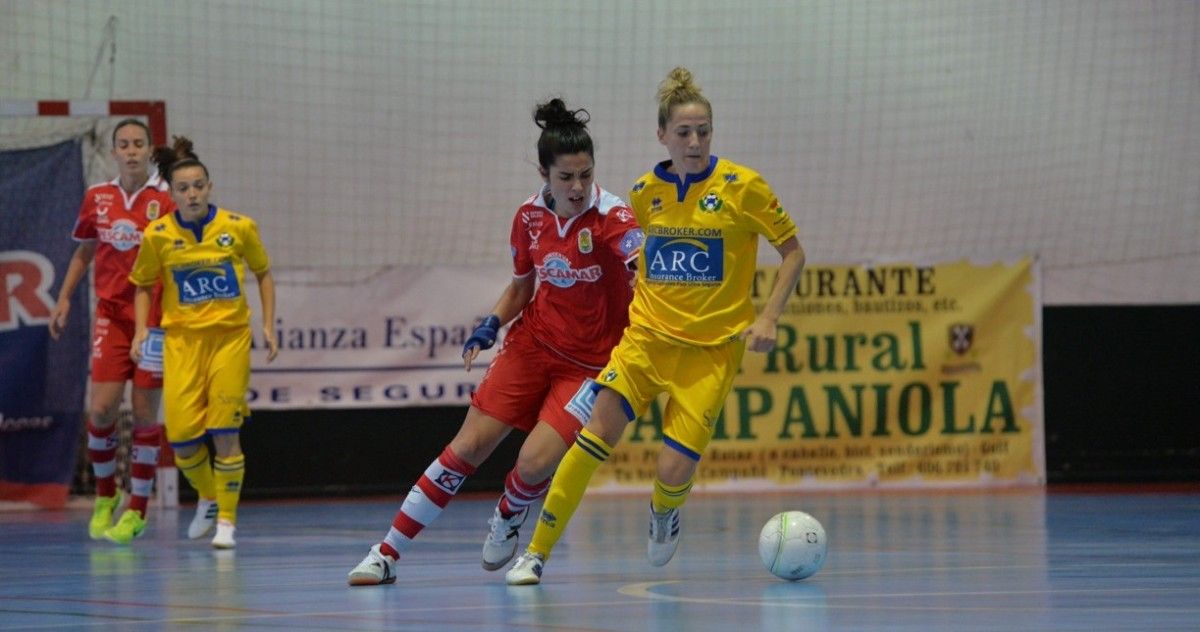 Partido entre Poio FS e AD Alcorcón na Seca