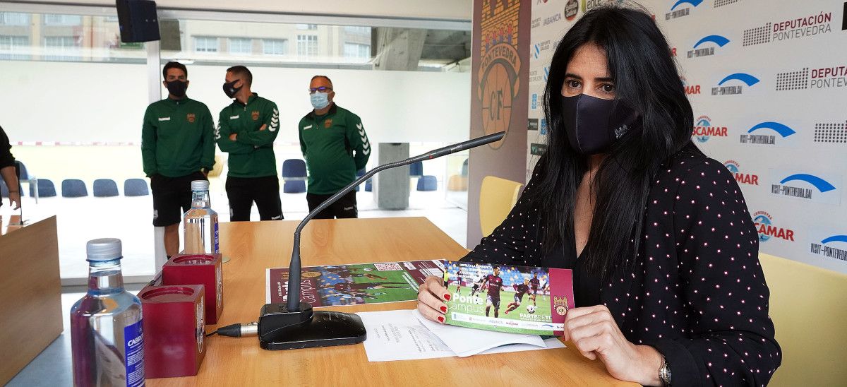 Lupe Murillo, na presentación do campus de verán do Pontevedra CF