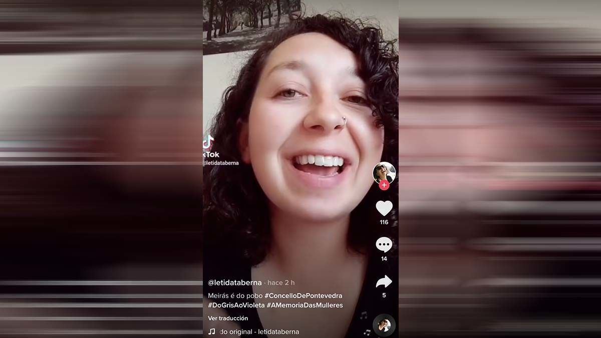 Leti da Taberna, en el vídeo sobre Meirás en Tik Tok