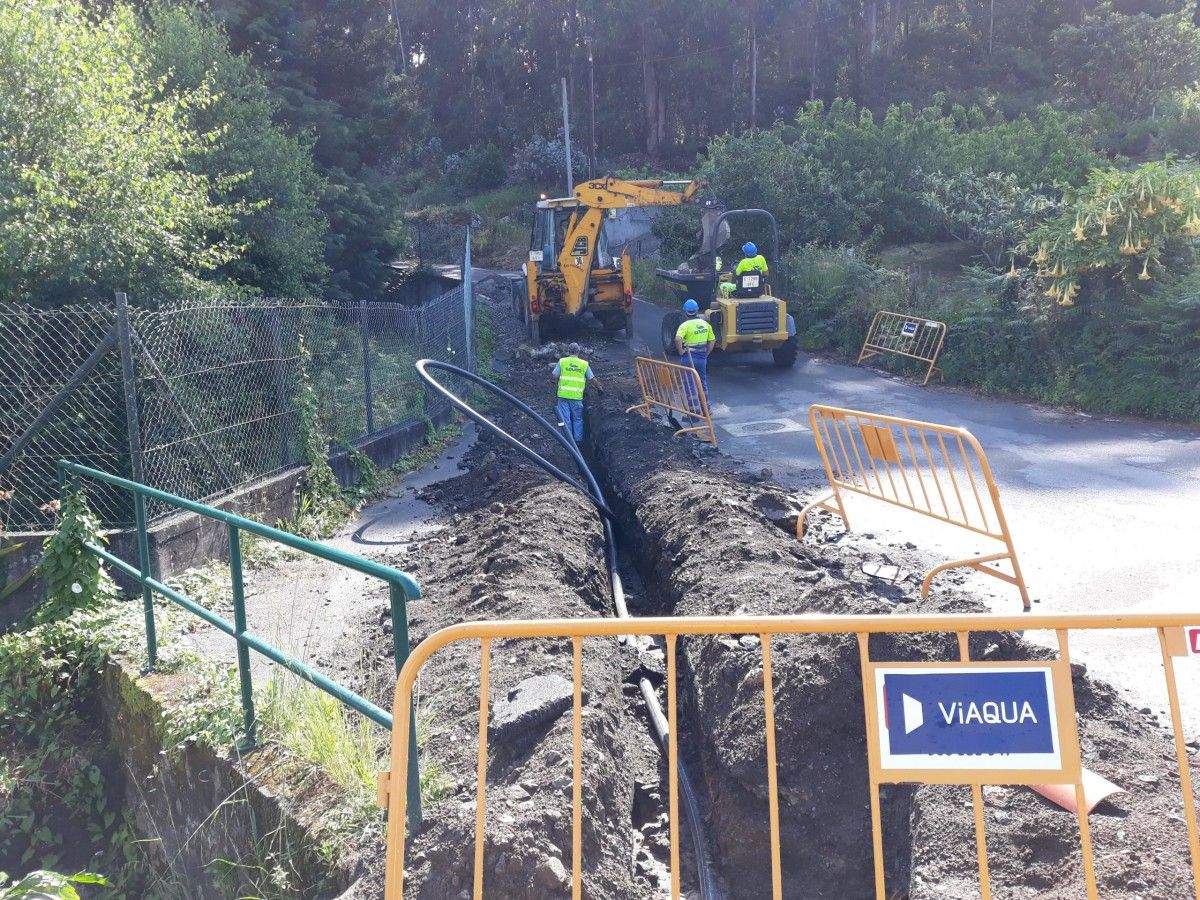 Obras de la red de abastecimiento en el rural