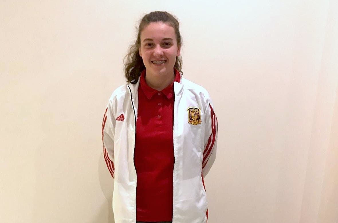 Lucía Paz, coa Selección Española Sub-19