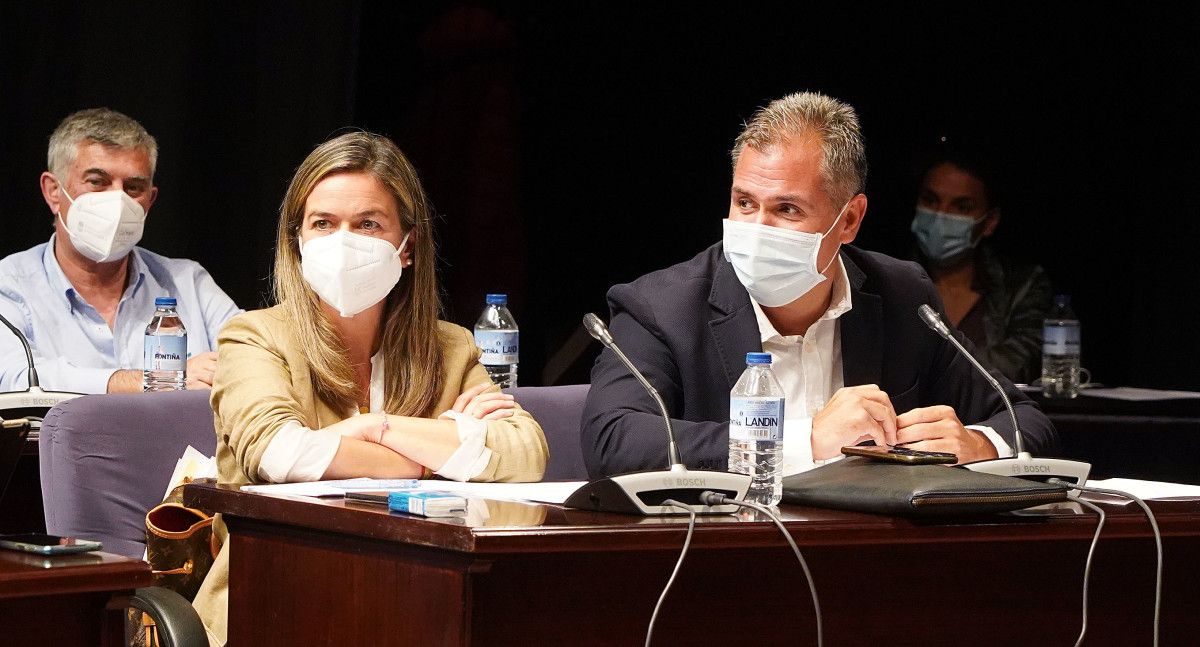 Concelleiros do PP no pleno do Concello de Pontevedra