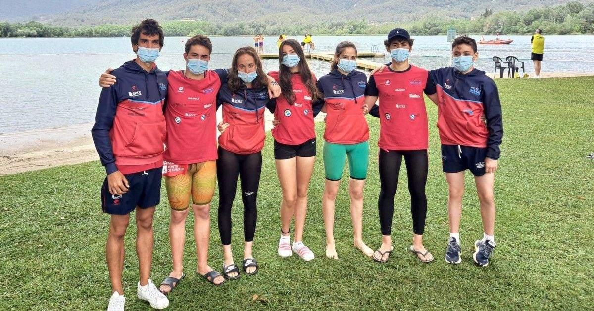 Nadadores do Galaico no Campionato de España de Augas Abertas en Banyoles