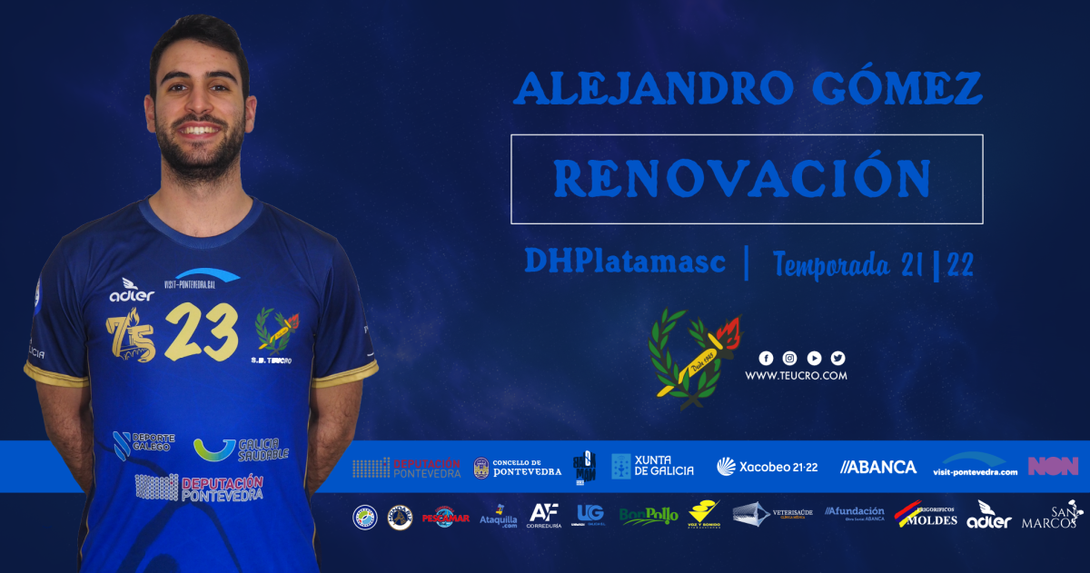 Alejandro Gómez renova co Teucro para a tempada 2021/2022