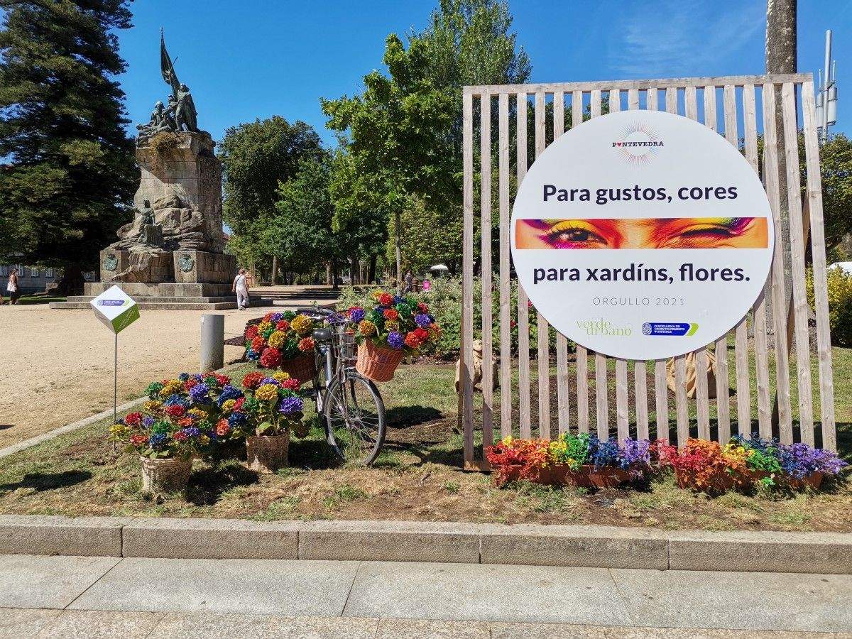 Arranxos florais do programa Xardíns que Falan para conmemorar o Orgullo 2021