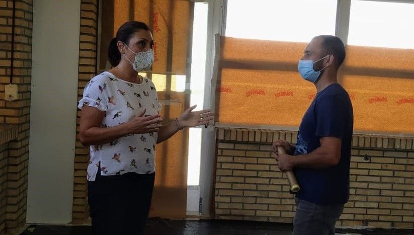 Raquel Rodríguez visita un centro educativo