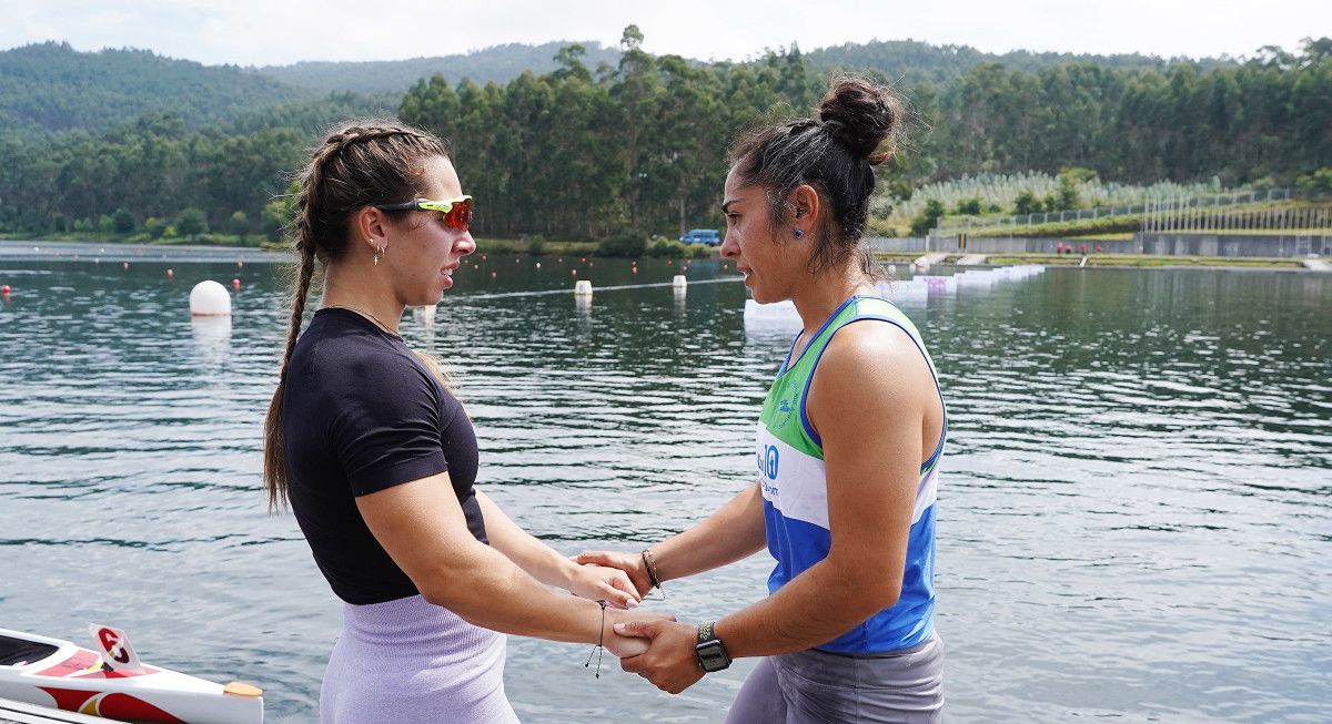 Antía Jácome con María Corbera no Selectivo en Verducido no que logrou a clasificación para os Xogos Olímpicos de Tokio
