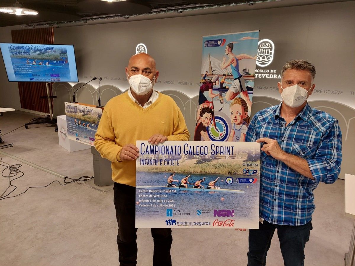 Presentación del campeonato gallego de piragüismo sprint de categoría infantil y cadete en Pontevedra