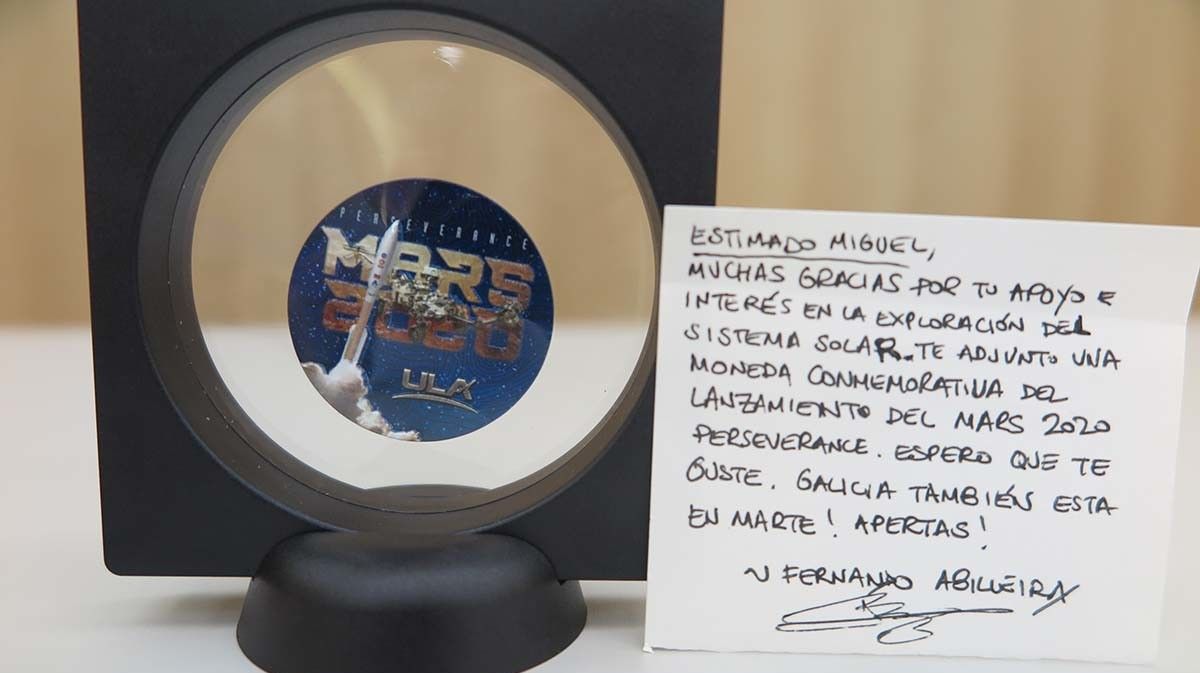 Moeda conmemorativa da última 'Misión a Marte'