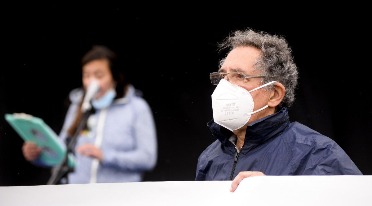 Antón Masa en la marcha de la APDR contra ENCE 2021