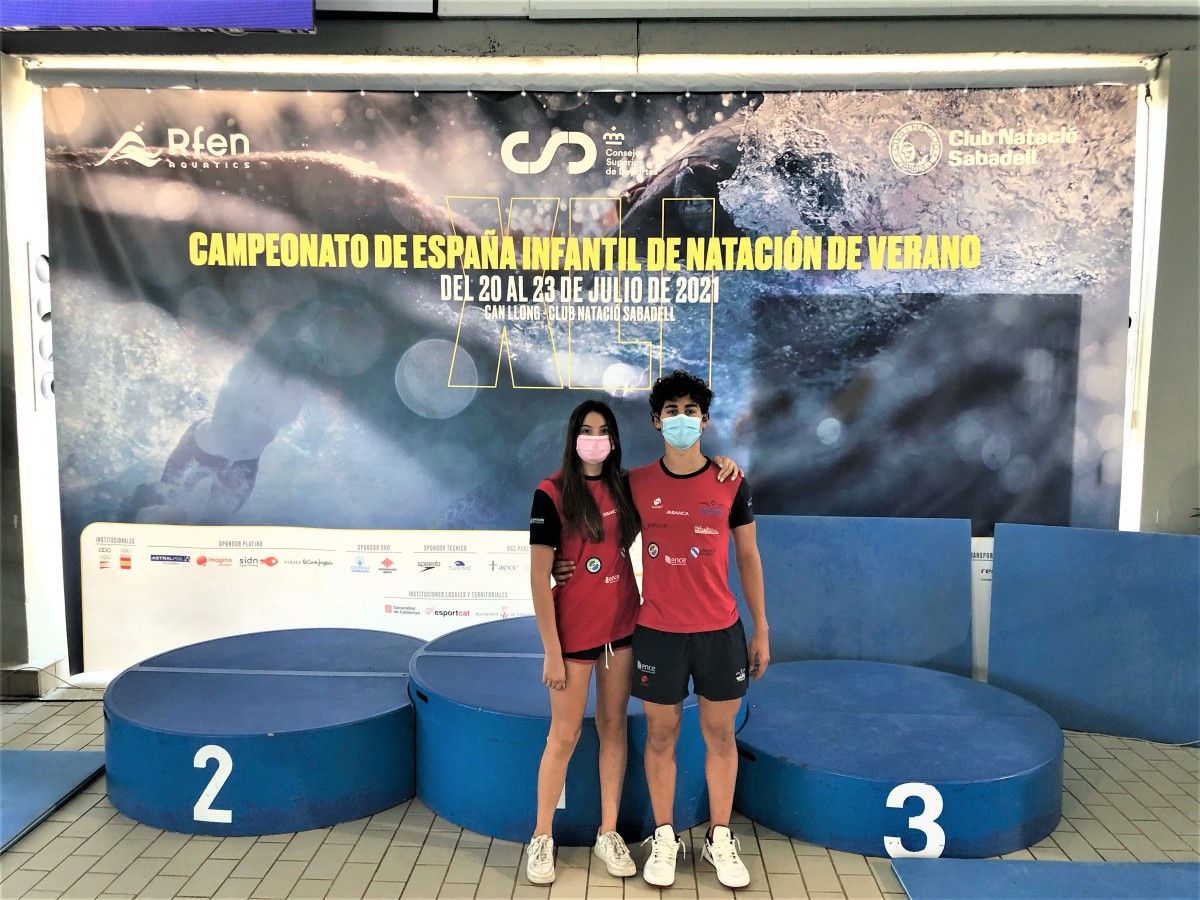 Gabriela Simón e Pablo Martín no Campionato de España Infantil de Sabadell