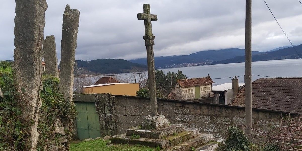 Camiño Real do Morrazo en Santradán, en Vilaboa
