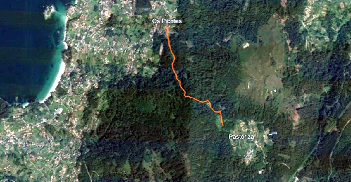 Zona onde está prevista a mellora do saneamento en Ardán