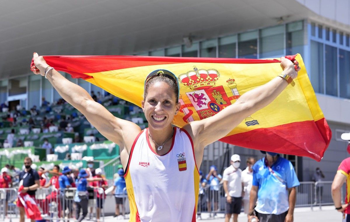 Teresa Portela, tras conseguir la medalla de plata en los Juegos Olímpicos de Tokyo Teresa Portela, tras conseguir la medalla de plata en los Juegos Olímpicos de Tokyo