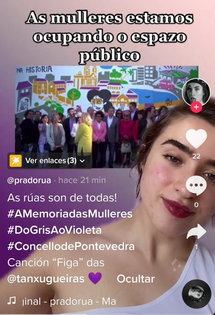 Vídeo de la tiktoker María Rúa 