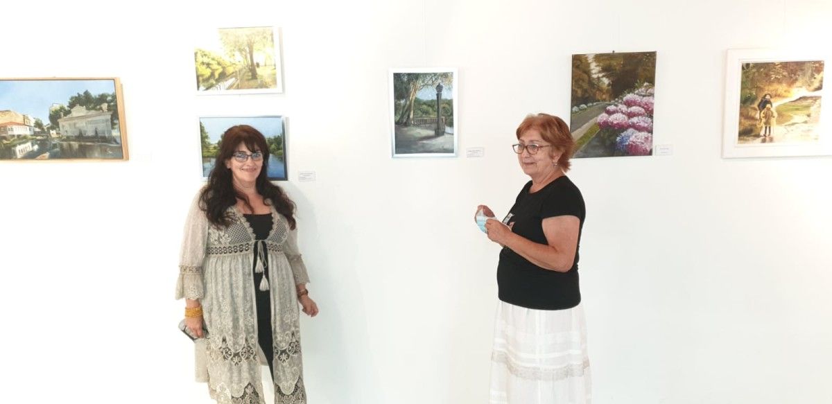 Marisé Canda e Ana Fariña expoñen 'Lembrazas da Vila' no Auditorio de Caldas de Reis