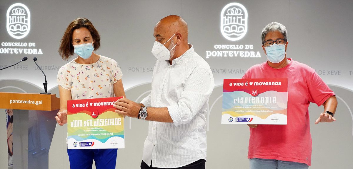 Lucía Santomé, Tino Fernández e Mar García presentan as novas actividades de 'A Vida é Movernos'
