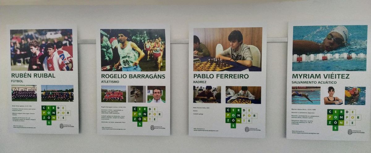 "O Chedeiro" inaugura unha exposición dedicada aos deportistas de Cerponzóns