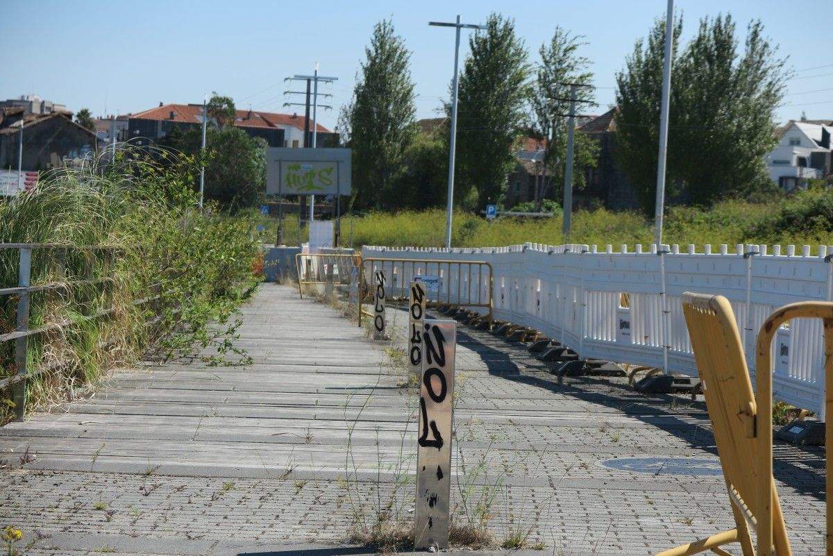Tramo do novo paseo peonil e ciclista entre Pontevedra e Marín na PO-12
