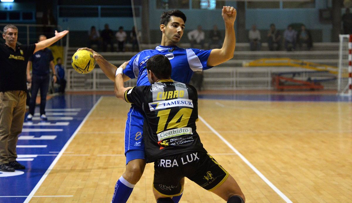 David Chapela no partido ante o Ángel Ximénez