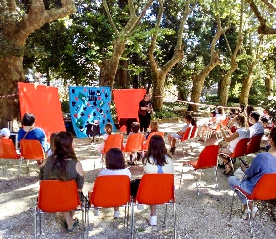 Espectáculo de animación en el Jardín Botánico de Caldas de Reis