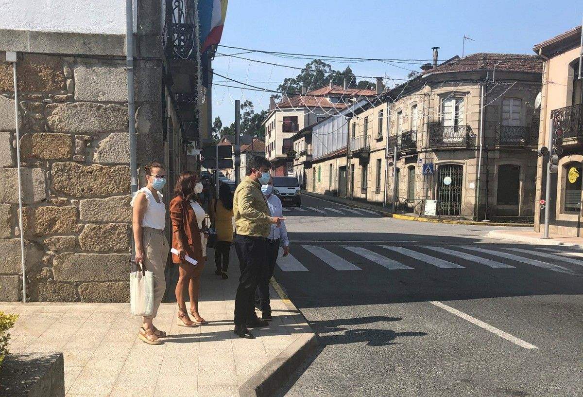 Visita ao fin de obra da humanización da Rúa 1 de Moraña