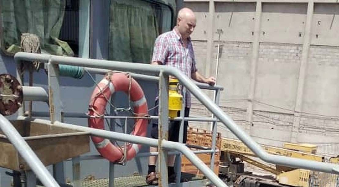 Pablo Costas, a bordo do Cobija en Iemen