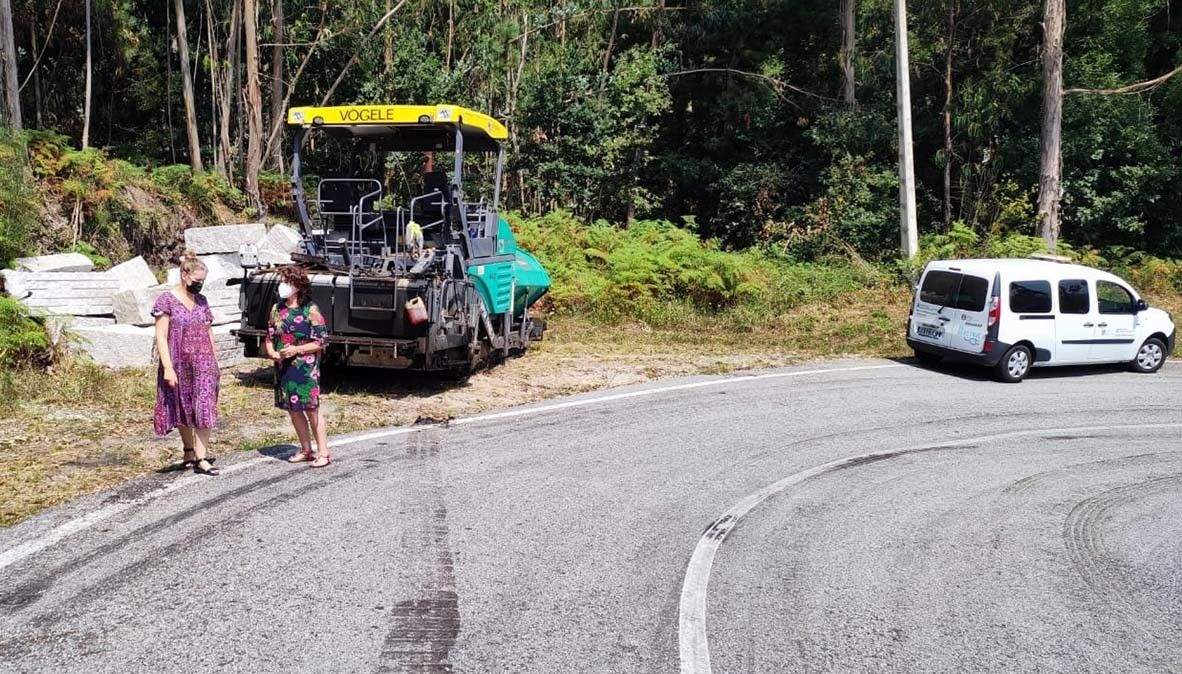 Obras de mellora na estrada da Escusa