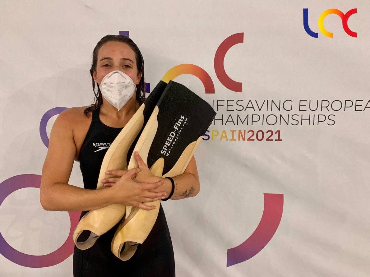 Antía García, en el Campeonato de Europa de Salvamento de Castellón
