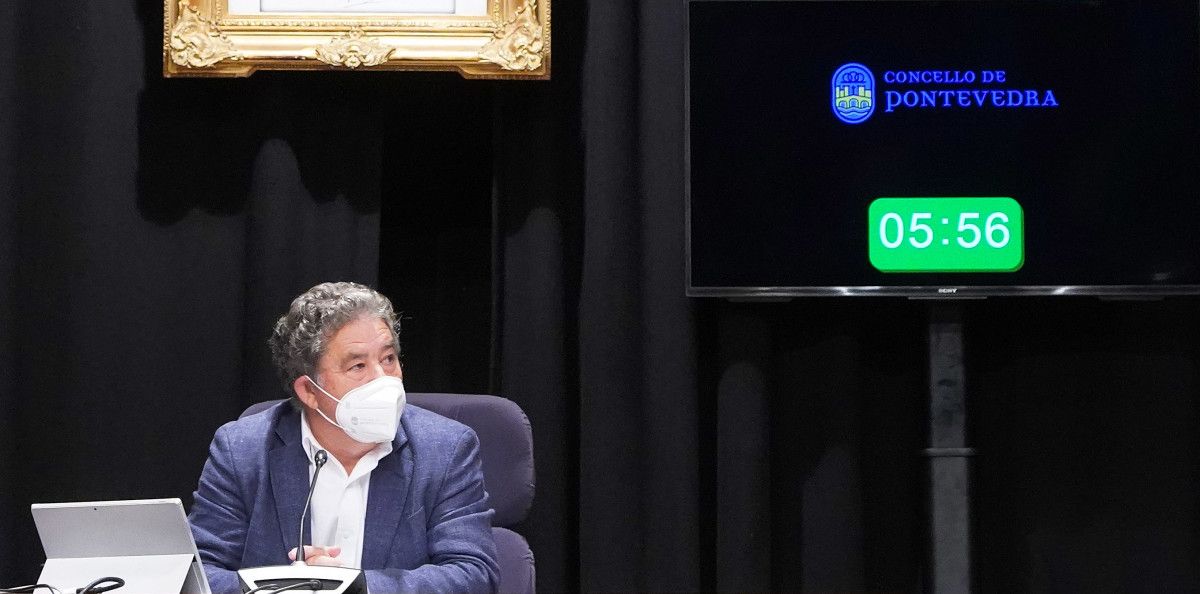Cronómetro para regular os tempos de intervención no pleno