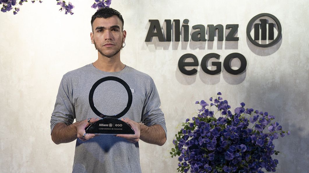 Entrega a Gabriel Nogueiras do premio "Allianz Ego Confidence in Fashion"
